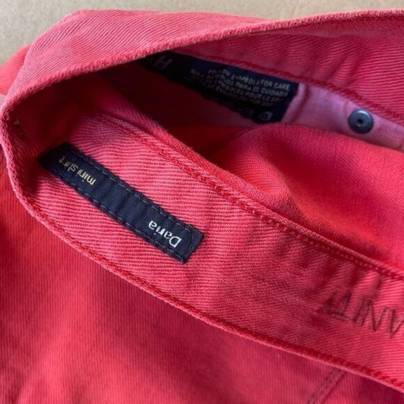 Citizens of Humanity Daria Micro Mini‎ Denim Skirt Magenta Pink Size 25 - Picture 5 of 6